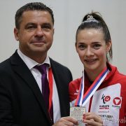 EKF Karate EM 2018 Novi Sad Silbermedaille Vize-Europameisterin Bettina Plank Karate Vorarlberg Kumite