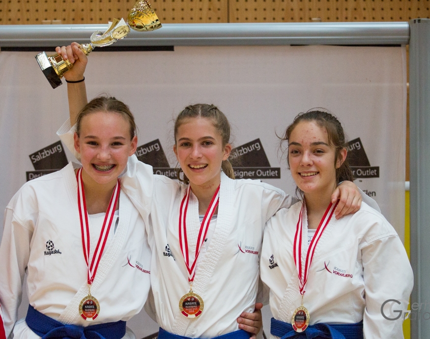 Austrian Junioren Open 2018 Karate Vorarlberg Hanna Devigili Stella Kleinekathöfer Vanessa Giesinger