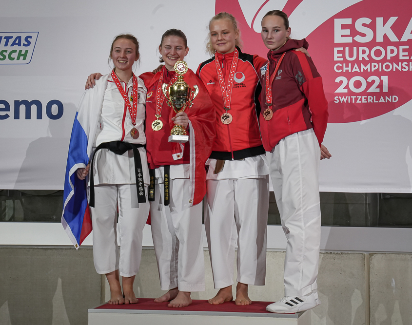 ESKA Shotokan Championships 2022 Winterthur Schweiz KARATE VORARLBERG Riana Maly Hanna Devigili Vincent Forster
