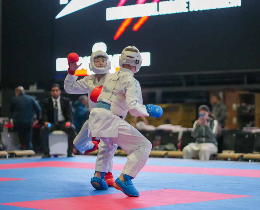260110_KV Rhein Shiai Nürburg Jänner 2026-8 Karate Vorarlberg Athleten beim Rhein Shiai 2026 in Aktion - Julian Spiegel gewinnt Silber, Nachwuchs überzeugt international