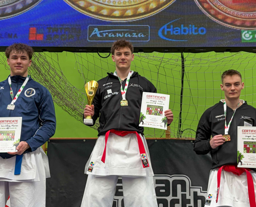Felix Wagner gewinnt den Tatami Cup in Budapest und stärkt seine Position in der Qualifikation zur Karate Europameisterschaft 2026 in Frankfurt.
