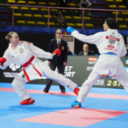 Karate Vorarlberg Athletin Hanna Devigili bei der Premier League in Rom mit starkem Auftritt gegen Olympiasiegerin und Weltklasse Konkurrenz