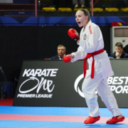 Karate Vorarlberg Athletin Hanna Devigili bei der Premier League in Rom mit starkem Auftritt gegen Olympiasiegerin und Weltklasse Konkurrenz
