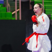 Karate Vorarlberg Athletin Hanna Devigili bei der Premier League in Rom mit starkem Auftritt gegen Olympiasiegerin und Weltklasse Konkurrenz