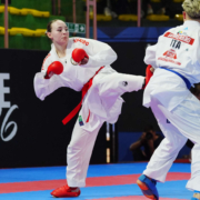 Karate Vorarlberg Athletin Hanna Devigili bei der Premier League in Rom mit starkem Auftritt gegen Olympiasiegerin und Weltklasse Konkurrenz