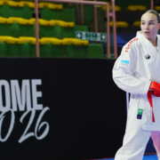Karate Vorarlberg Athletin Hanna Devigili bei der Premier League in Rom mit starkem Auftritt gegen Olympiasiegerin und Weltklasse Konkurrenz