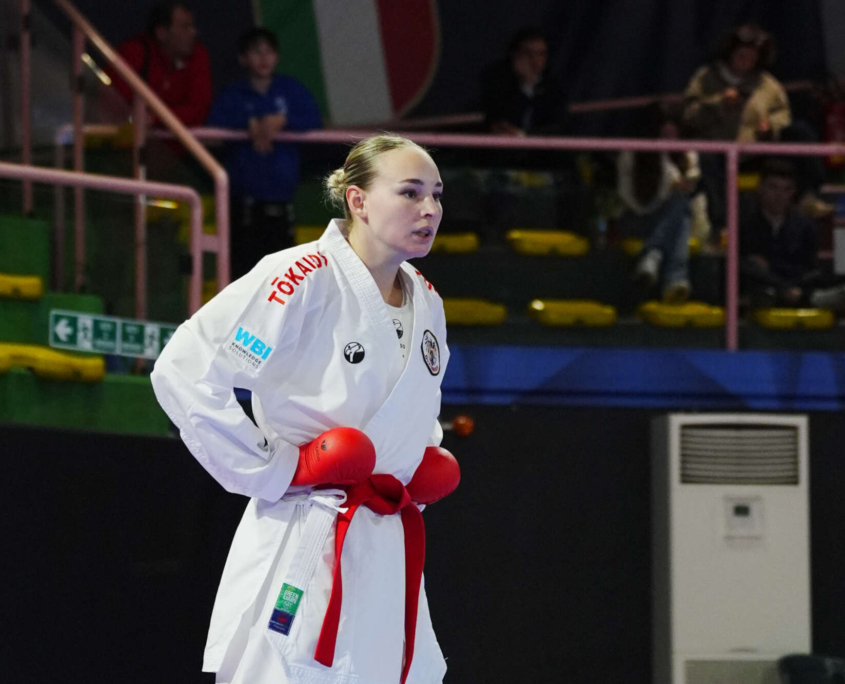 Karate Vorarlberg Athletin Hanna Devigili bei der Premier League in Rom mit starkem Auftritt gegen Olympiasiegerin und Weltklasse Konkurrenz