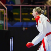 Karate Vorarlberg Athletin Hanna Devigili bei der Premier League in Rom mit starkem Auftritt gegen Olympiasiegerin und Weltklasse Konkurrenz