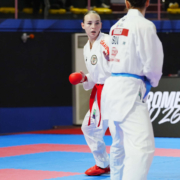 Karate Vorarlberg Athletin Hanna Devigili bei der Premier League in Rom mit starkem Auftritt gegen Olympiasiegerin und Weltklasse Konkurrenz
