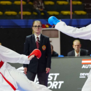 Karate Vorarlberg Athletin Hanna Devigili bei der Premier League in Rom mit starkem Auftritt gegen Olympiasiegerin und Weltklasse Konkurrenz
