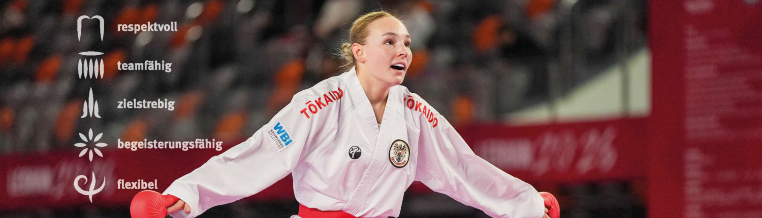 Hanna Devigili im Kumite Kampf bei der Karate One Premier League in Leshan China