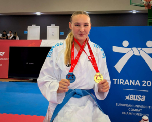 Hanna Devigili gewinnt Studenten EM Gold im Karate