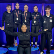 Ida Schwendinger, Julia Jochum und Lilly Coik mit Bronze im Kata Team bei den Croatian Open 2026 Andrea Forster