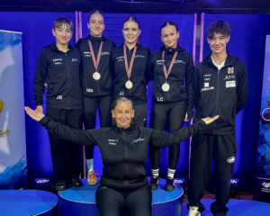 Ida Schwendinger, Julia Jochum und Lilly Coik mit Bronze im Kata Team bei den Croatian Open 2026 Andrea Forster
